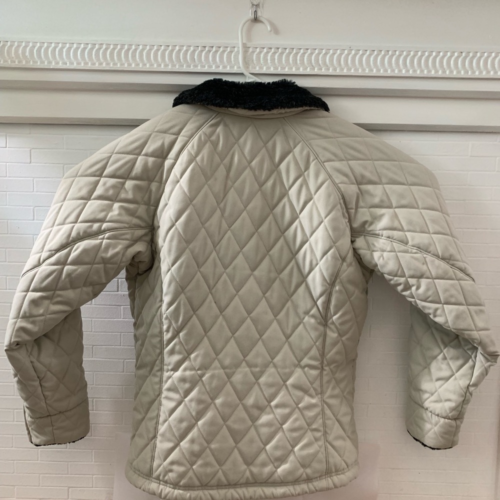 Small Columbia Quilted Zip Up Tan Winter Snow Coat - Picture 6 of 8